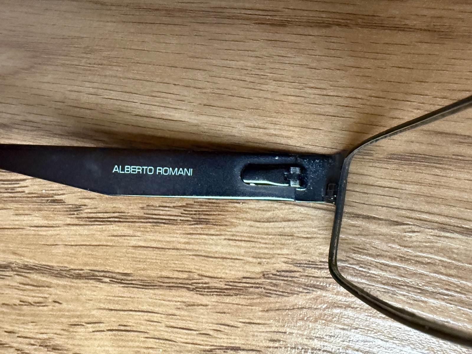 Alberto Romani AR 1009 GM Rectangular Eyeglasses 54-17-140 Black Frame