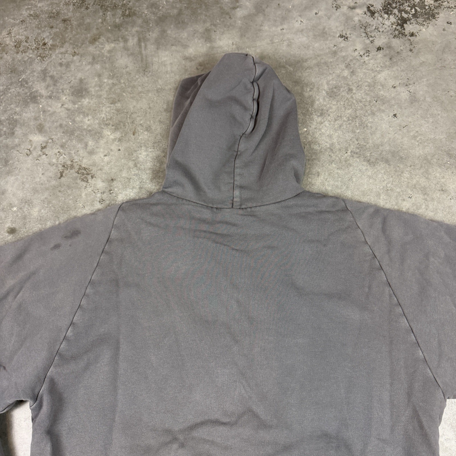 YZY Gap Hoodie Mens Medium Gray Full Zip Boxy Flaws