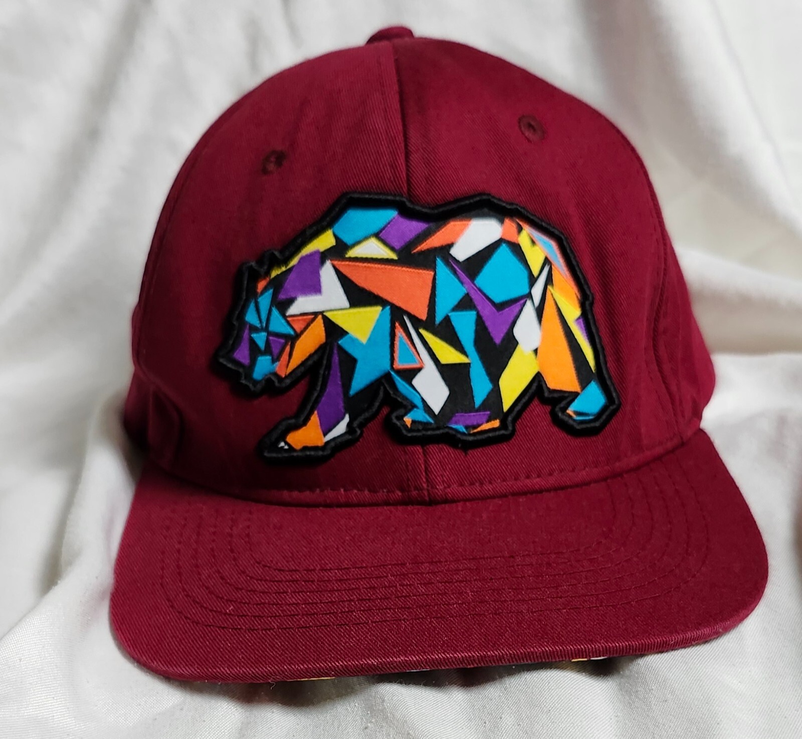 Top Level California Snapback Red Republic Bear Hat