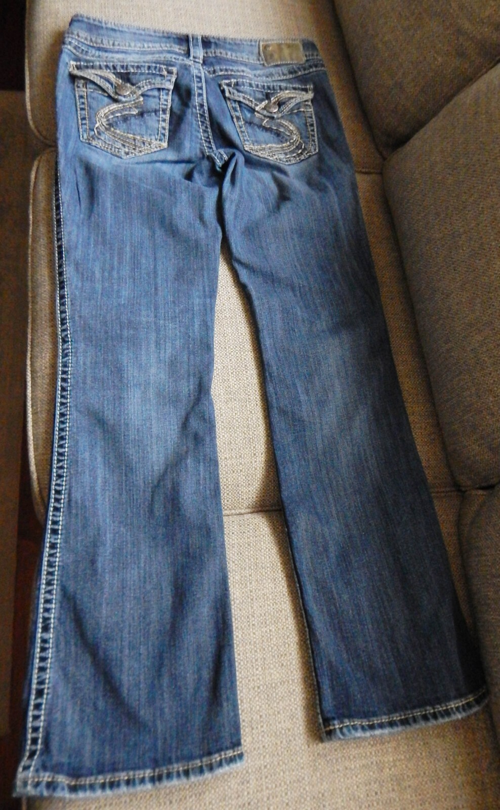 Silver Suki Surplus Women’s Western Glove Works Low Blue Jeans Size W29 X L32