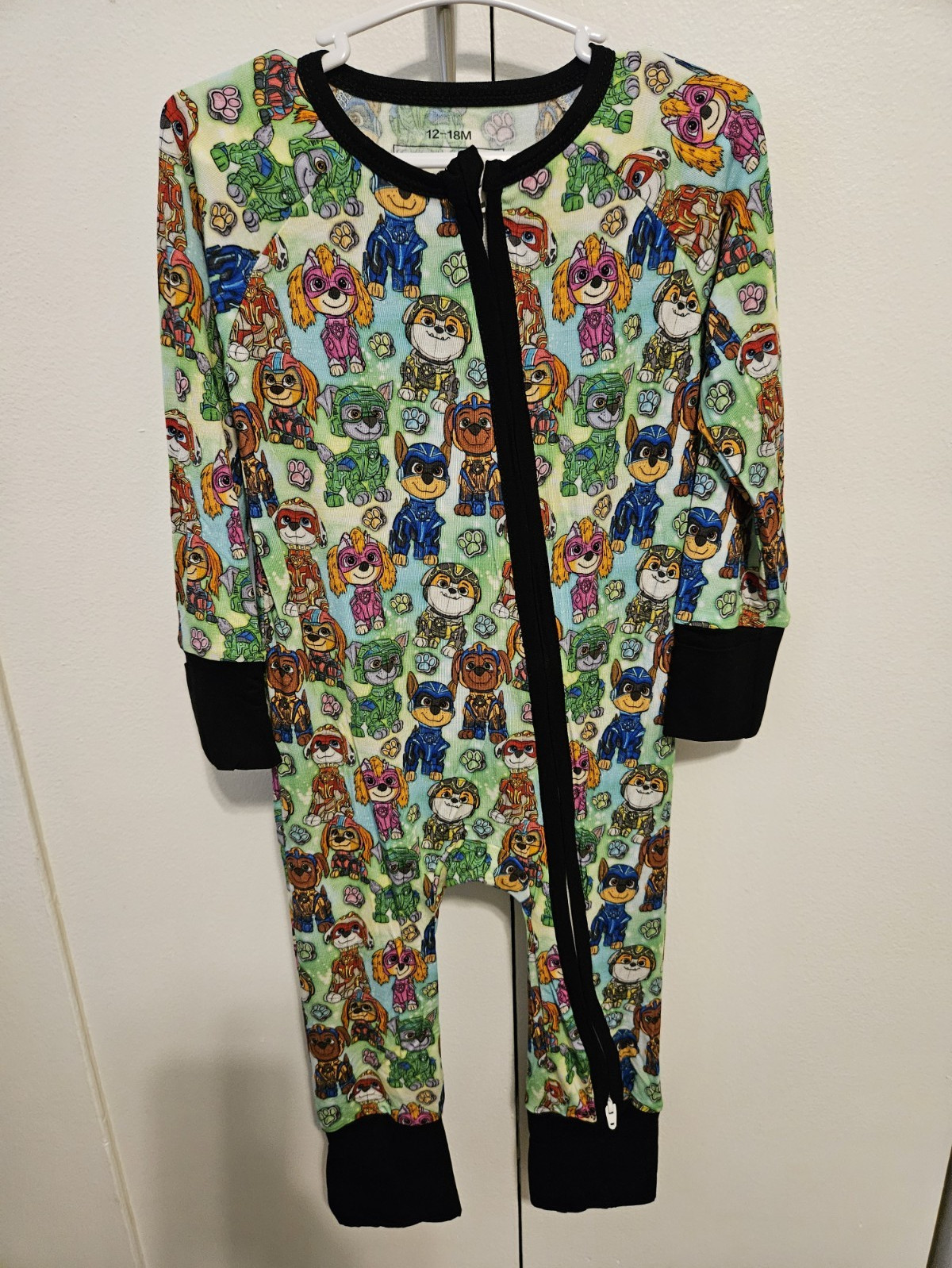 Paw Patrol Graphic Print Bamboo Zip Sleeper One Piece Long Sleeve 12-18M