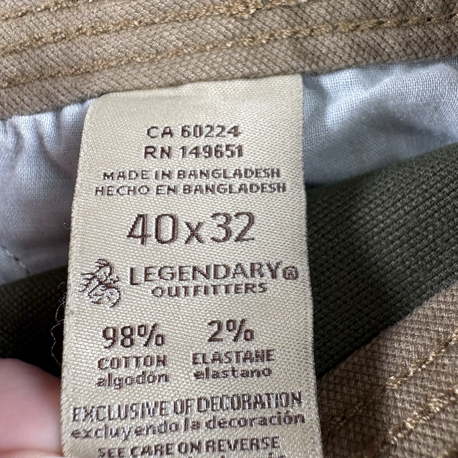 Legendary Outfitters Cargo Pants Men’s 40×32 Green Utility Workwear Gorpcore