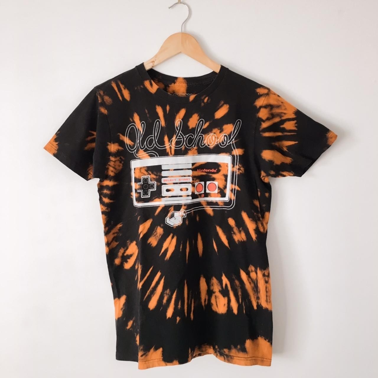 Hand-Dyed Nintendo Retro Tie-Dye Medium T-Shirt One of a Kind Old School