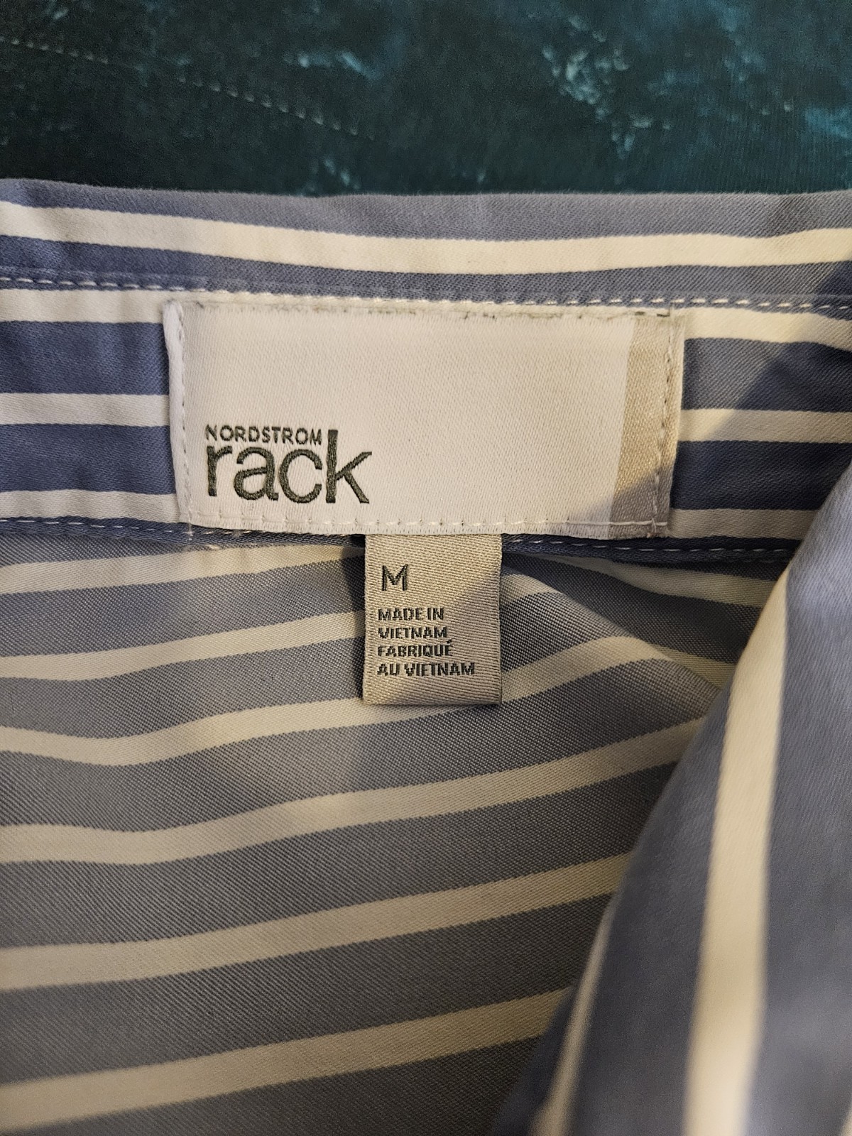 The Rack Women’s Blue & White Striped Button-Down Shirt