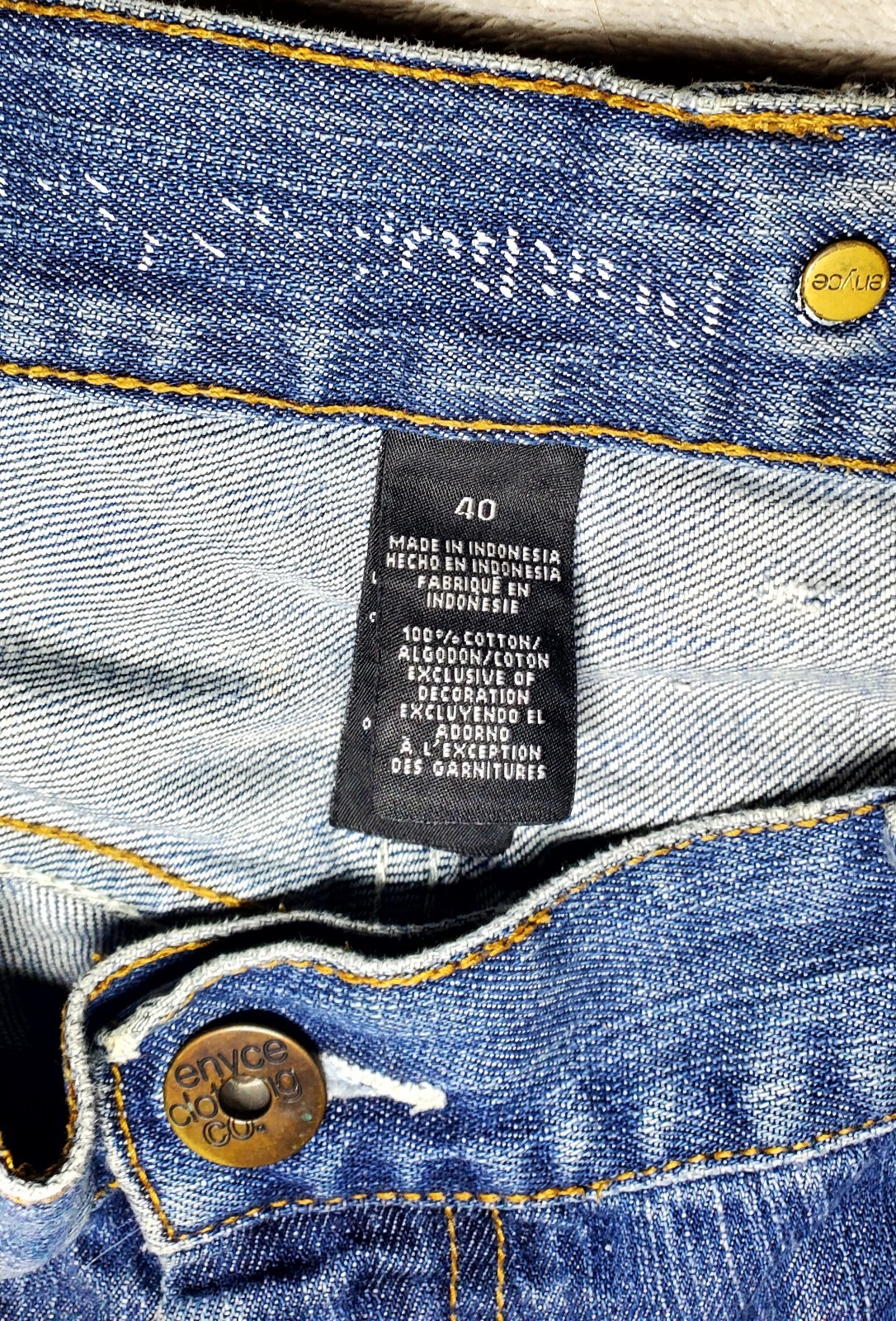 VTG 90s Baggie Jeans Men’s 40 – Distressed Hip Hop Grunge Streetwear Denim Y2K