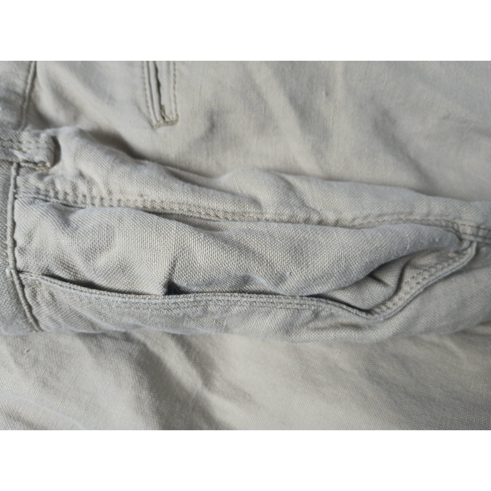 Tommy Bahama Men’s Linen Silk Blend Pants Khaki Flat Front 34×32 (Tagged 32×34)