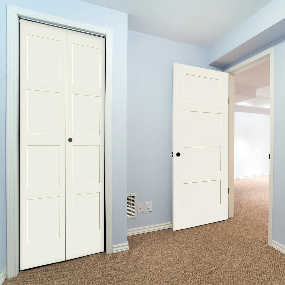 CODEL Doors 36-in x 80-in Primed White/Unfinished 4-panel Smooth Solid cor|26925