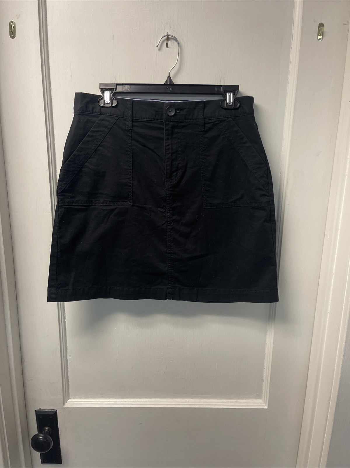 Croft & Barrow Black Effortless Stretch Skort Sz 8 Pockets