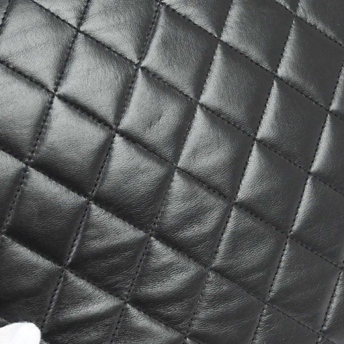 Chanel Black Lambskin Pushlock Medium Half Flap Shoulder Bag 188065