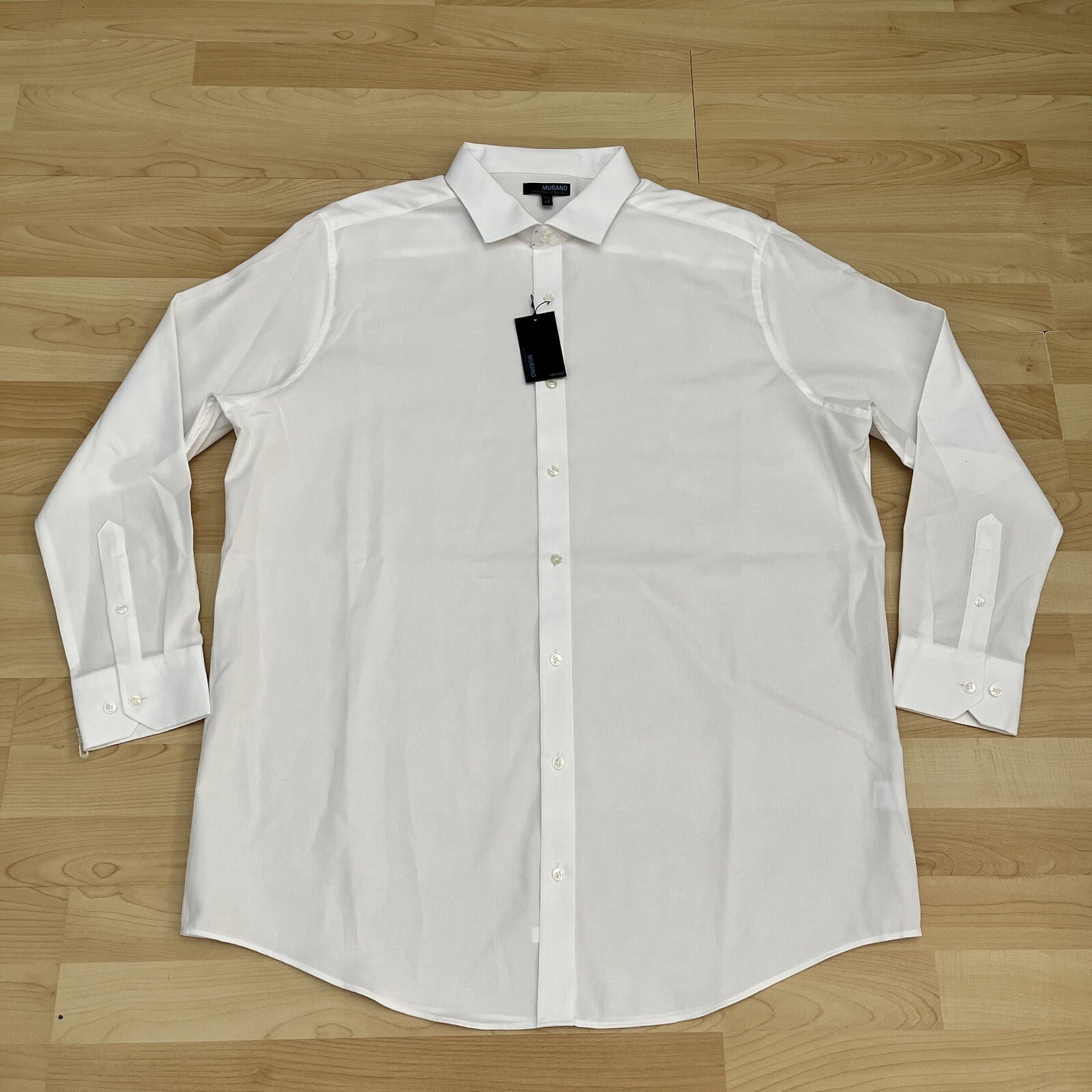 Murano Shirt Men’s LT White Wardrobe Essentials Tall Man Long Sleeve NEW