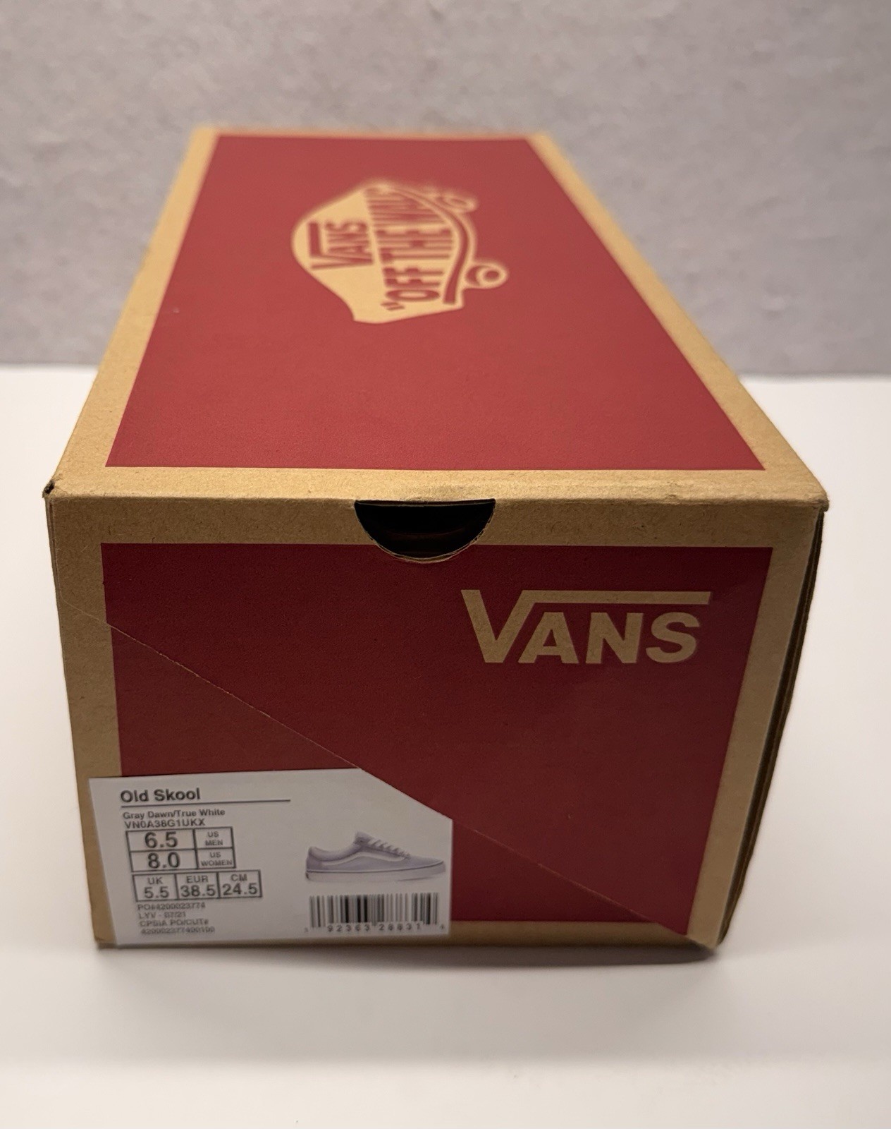 Vans Old Skool Gray Dawn True White Suede Canvas VN0A38G1UKX Men 6.5 / Women 8