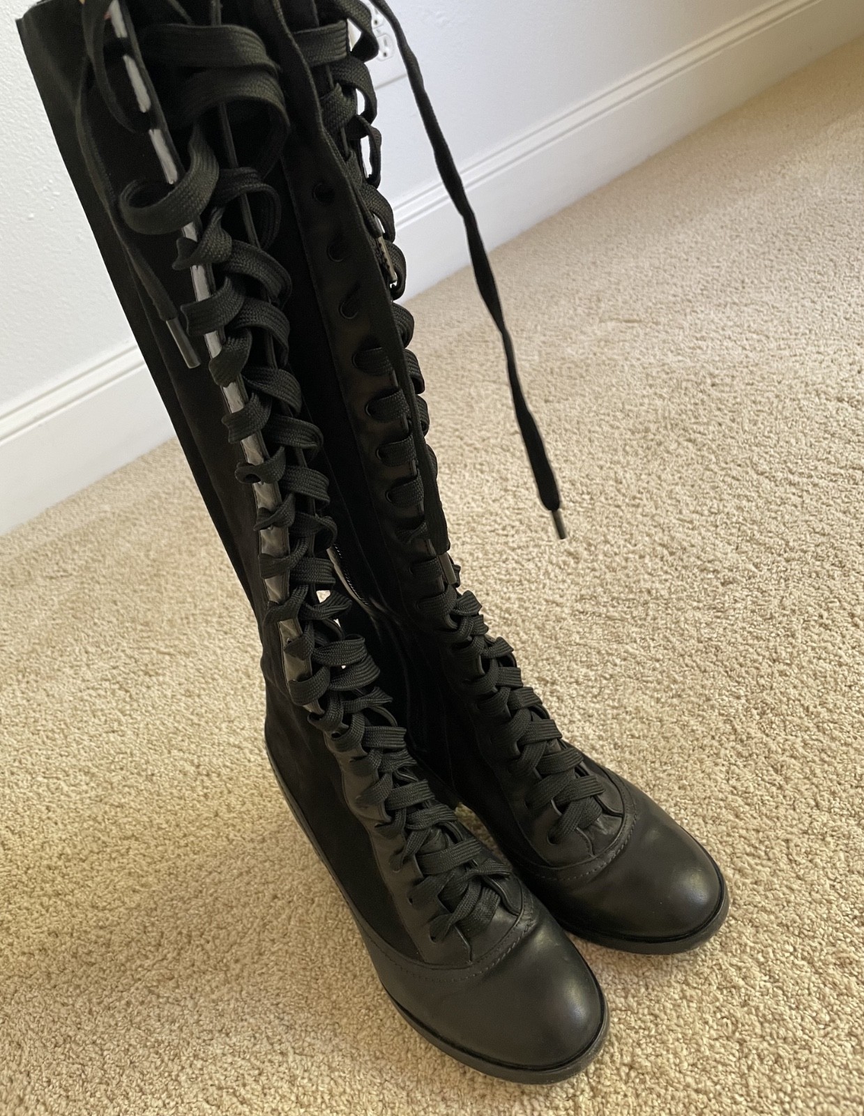 Rag and Bone Knee-High Lace-Up Boots Size 36.5