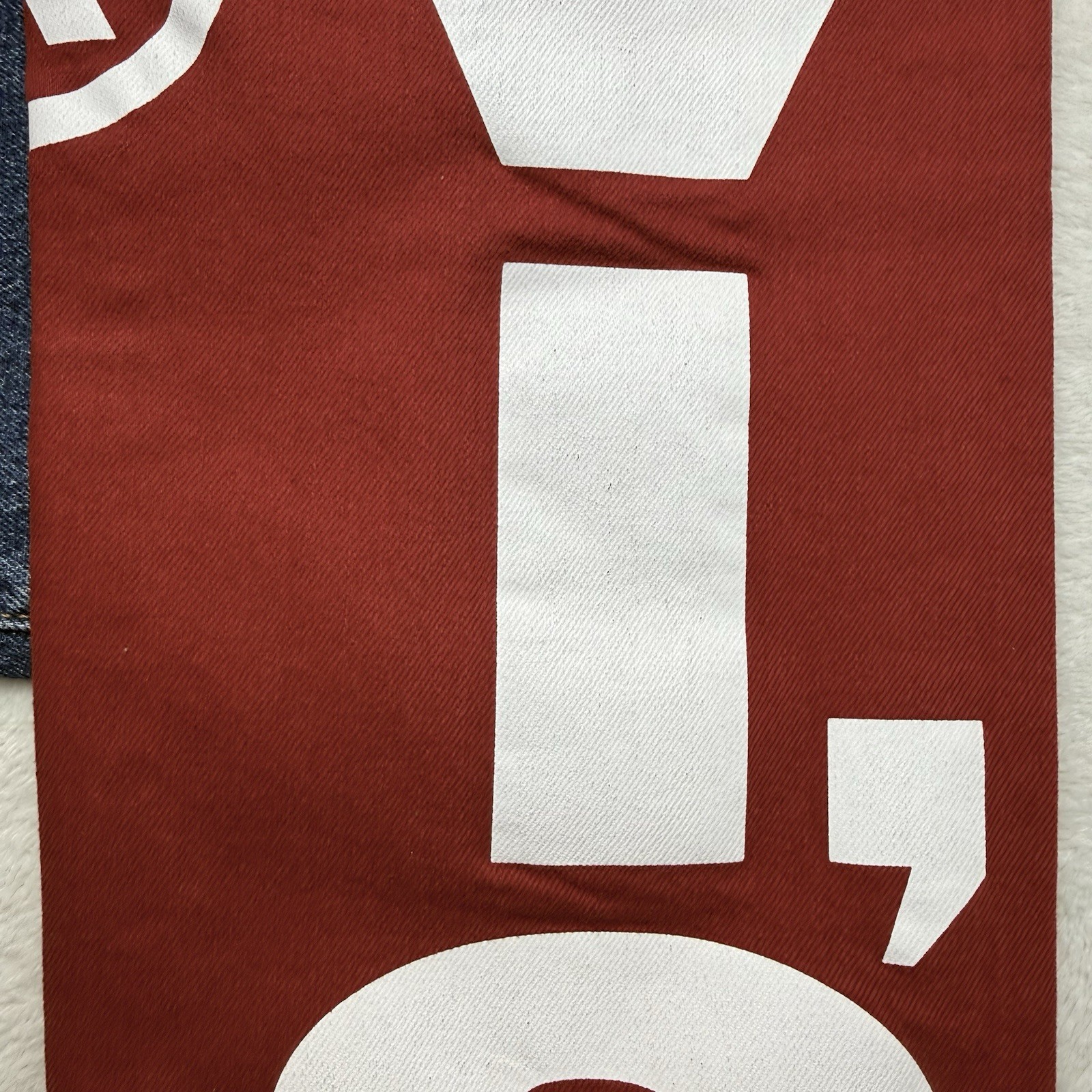 Levi’s 541 Color Block~RARE~Spell Out On Back Leg~Size 34X34~Logo~Blue Red Denim