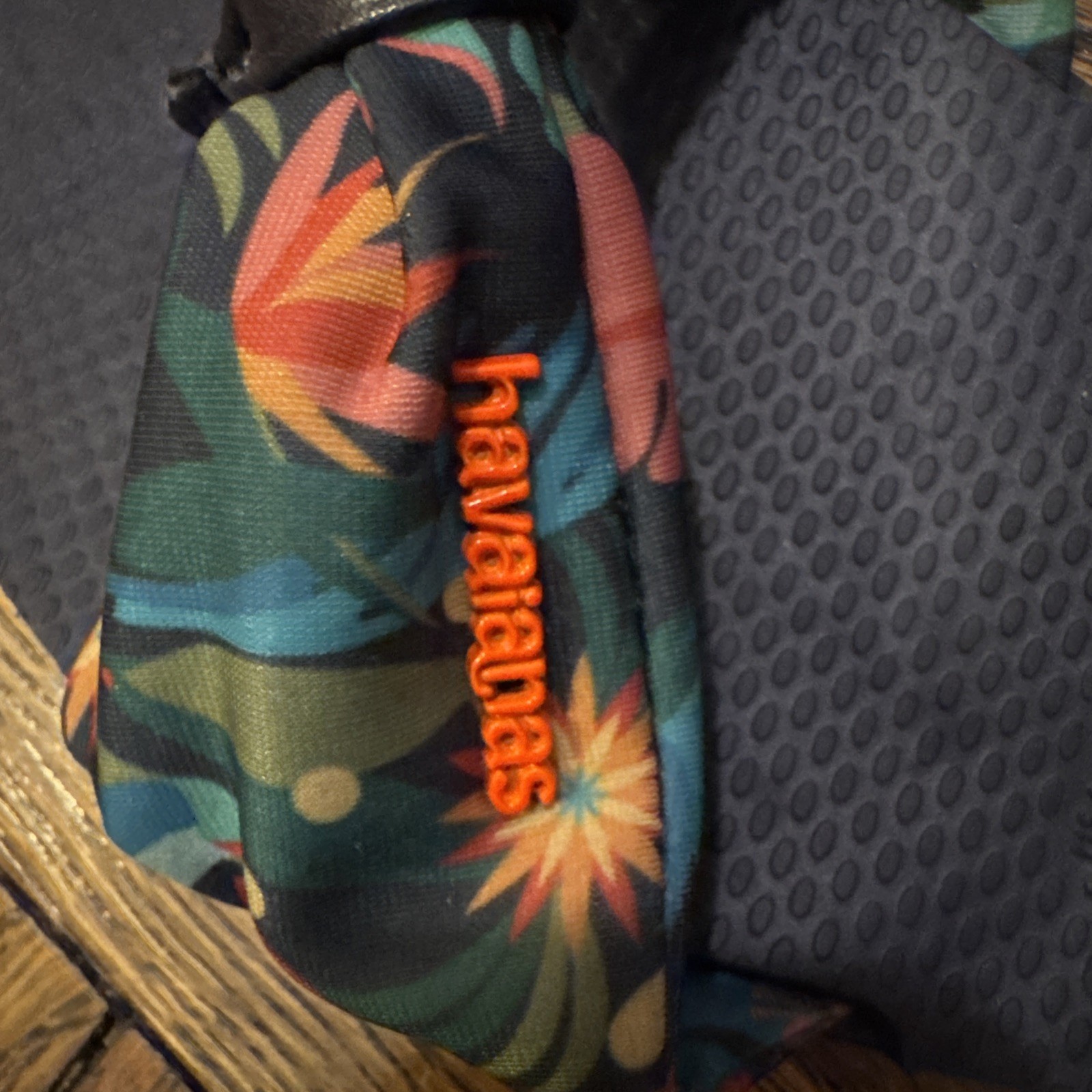 Havaianas You St Tropez Blue Steel Floral Tropical Sandals US 9/10