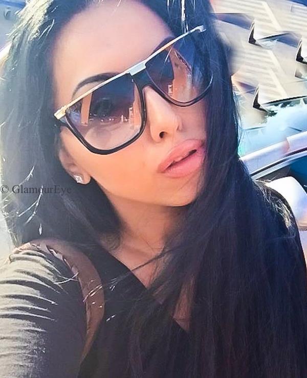 Large Flat TOP Gold Rim Aviator Thick Dark Big Fashion Designer Sunglasses 6906