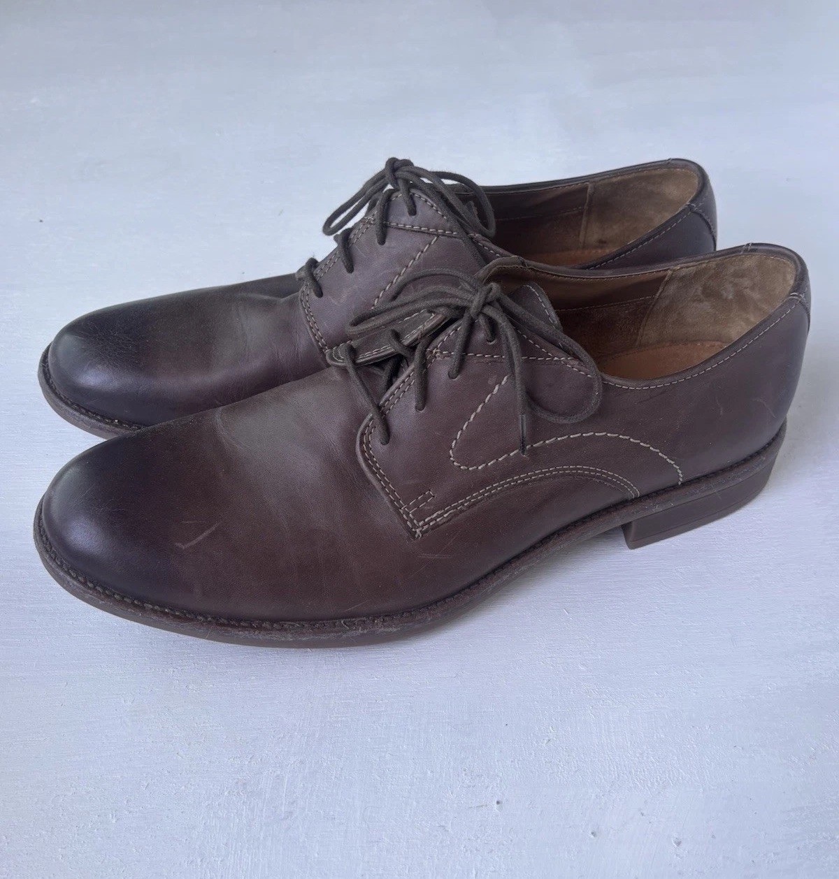 Bostonian Mens Brown Leather Derby Dress Shoes Size 10.5 M Oxford 26405
