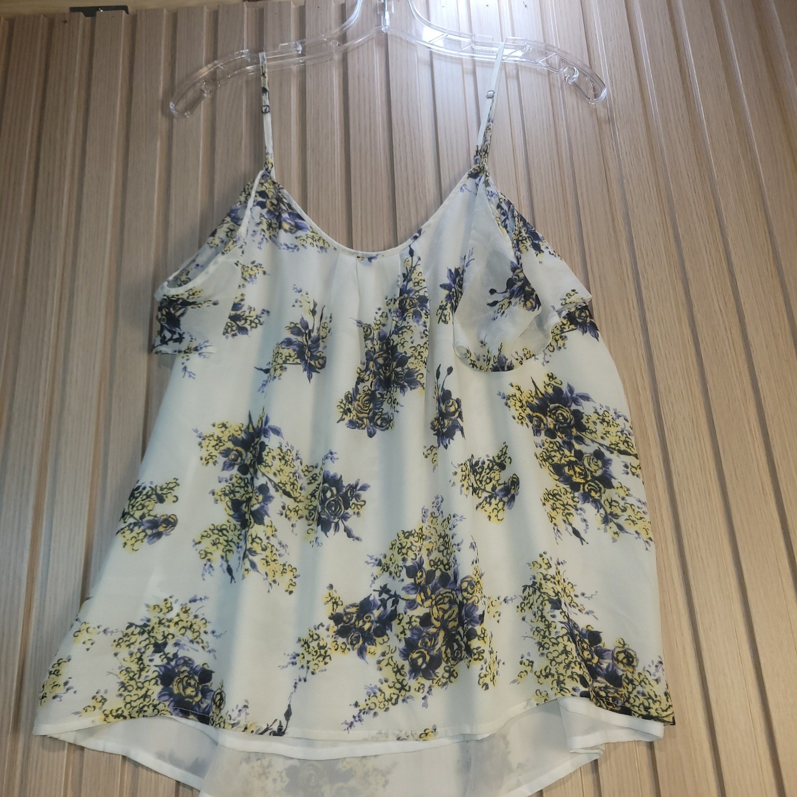 Joie Silk Cold Shoulder Floral Blouse Ivory Purple Yellow Rose Print Size L