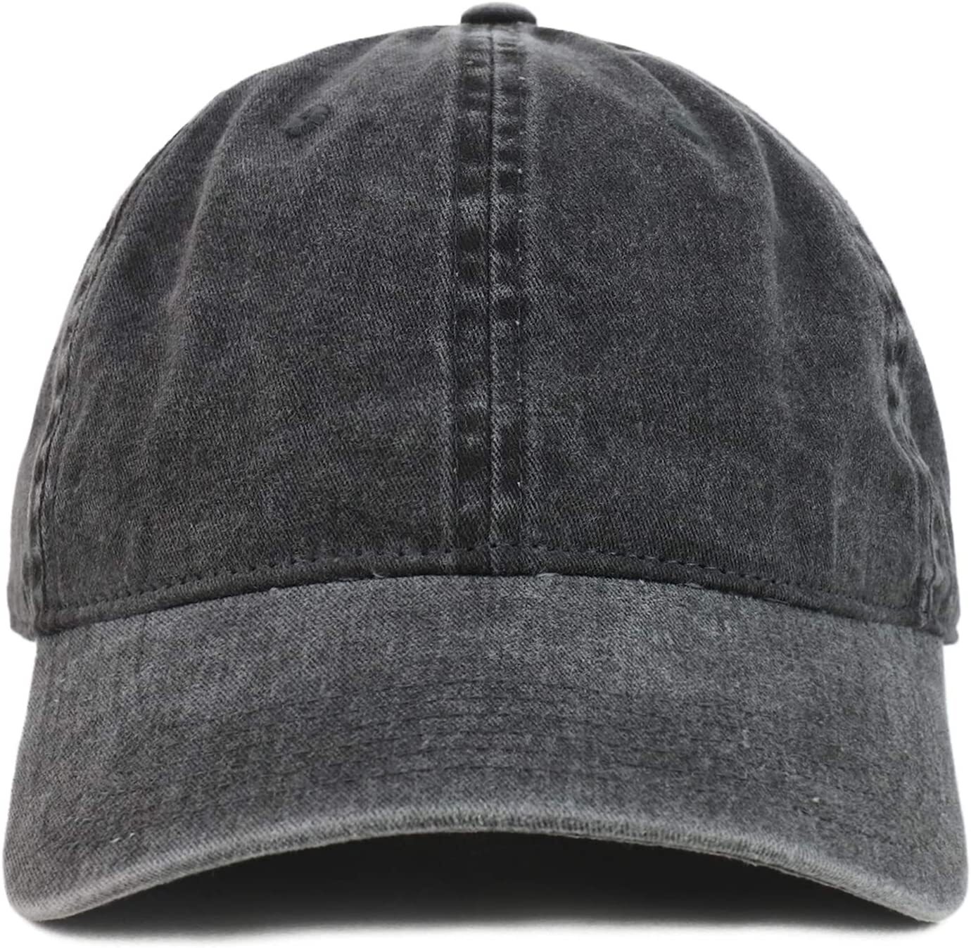 Unisex Plain Dyed Washed 100% Cotton Adjustable Polo Style Baseball Dad Cap Hats