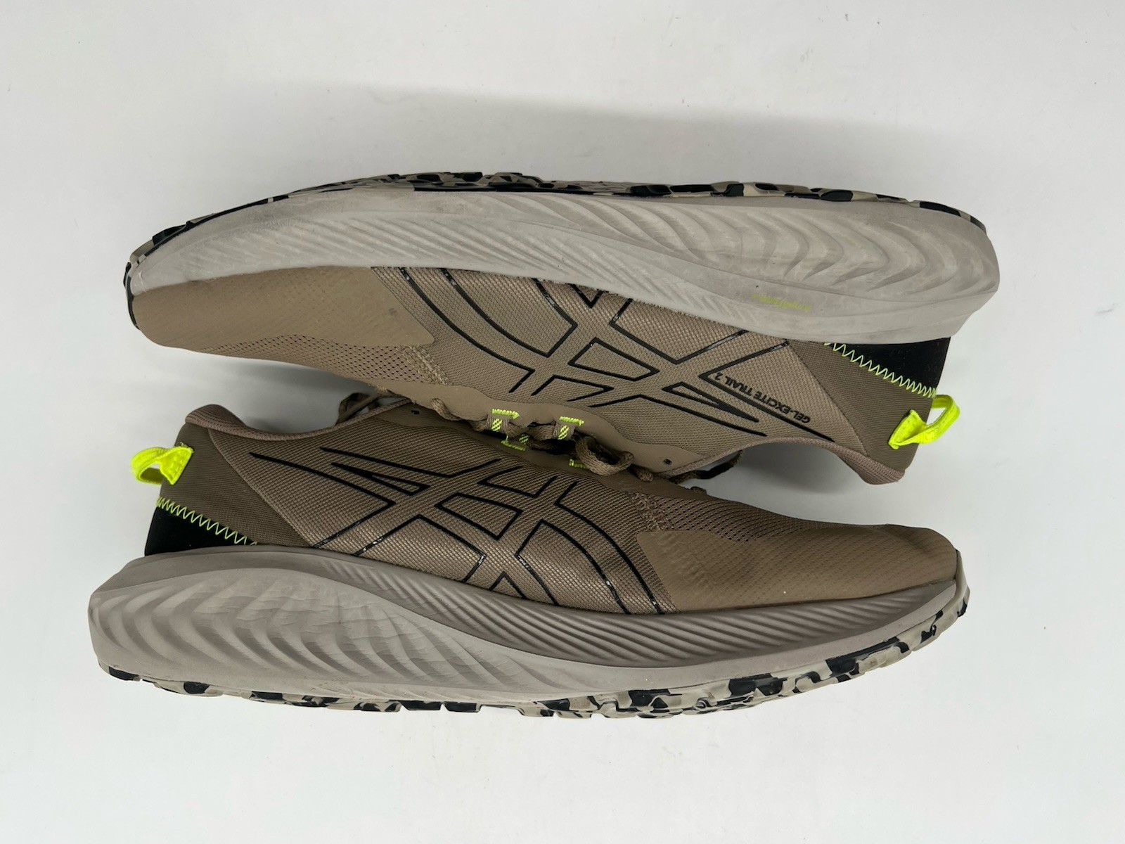 Asics Gel-Excite Trail 2 Men’s Size 14 Khaki Black Mesh Running Sneakers Shoes.