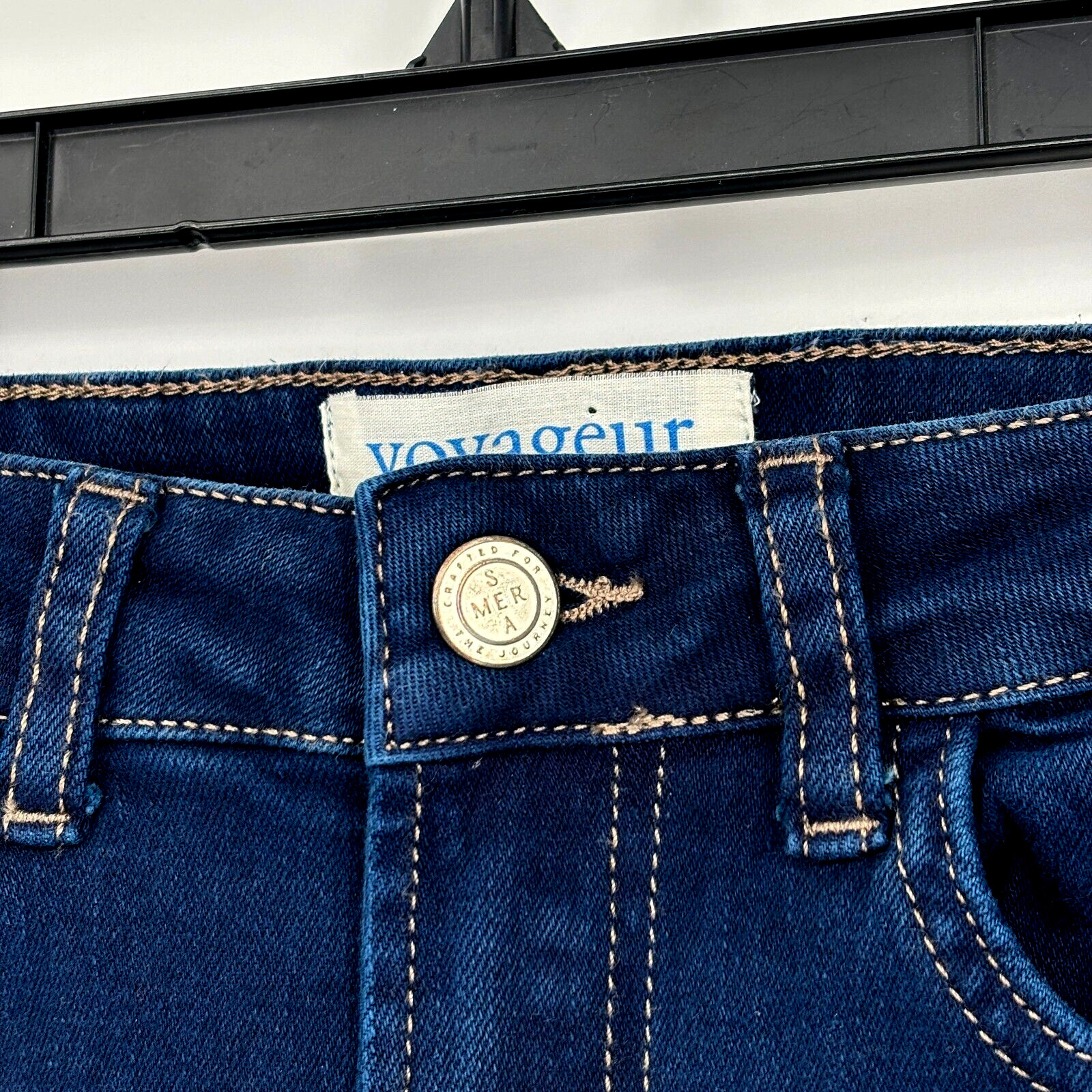Mersea Voyageur Jean Nomad Cropped Five Pocket Mid-Rise Mini Boot Size 24 NWT