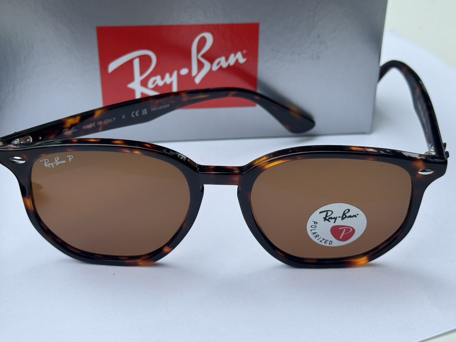 NEW Ray-Ban RB4306 710/83 Polished Light Havana/ Polarized Brown Sunglasses 54mm