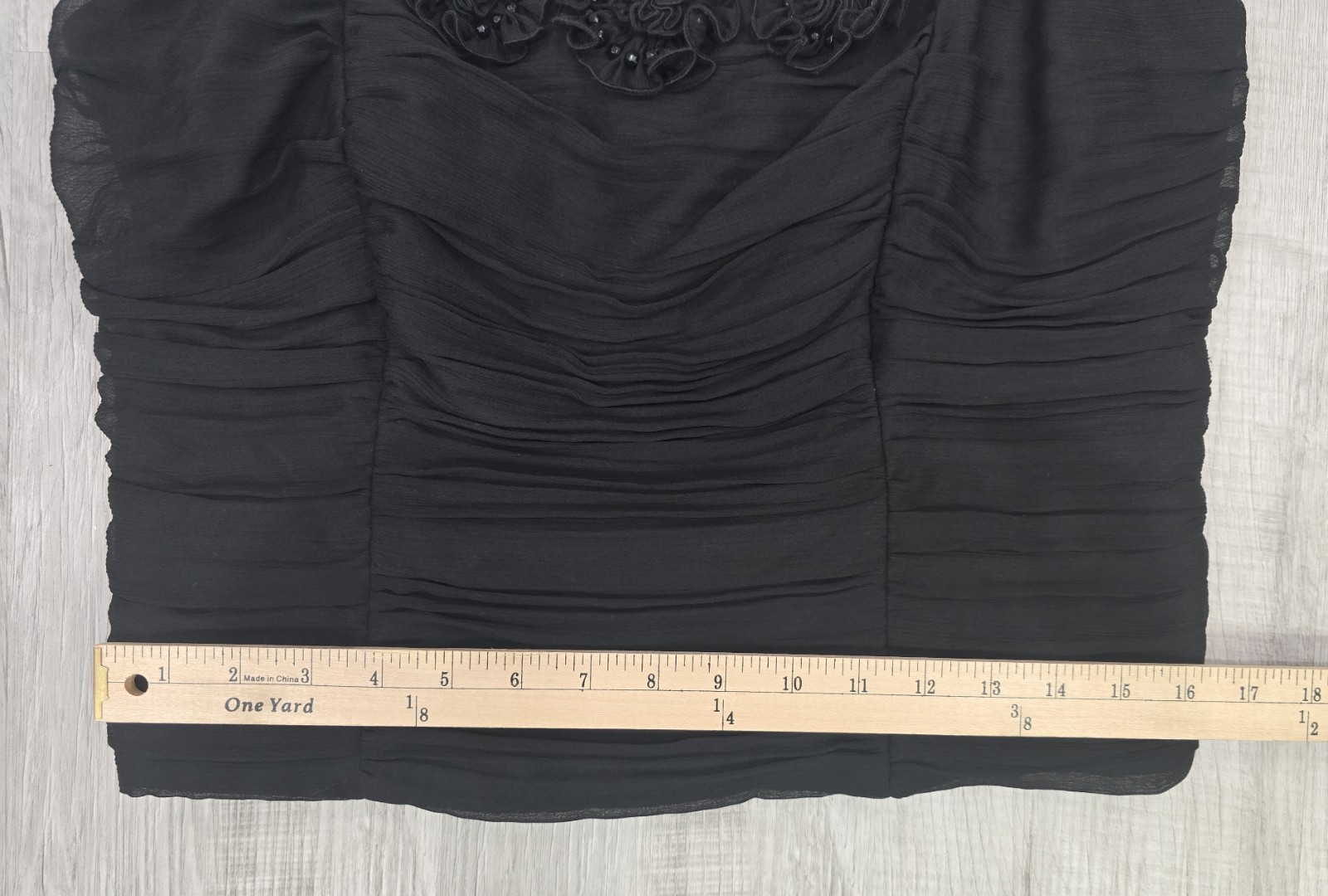 Expo New York 2 Pc Black Cropped & Ruched Top Set Women’s Size 12