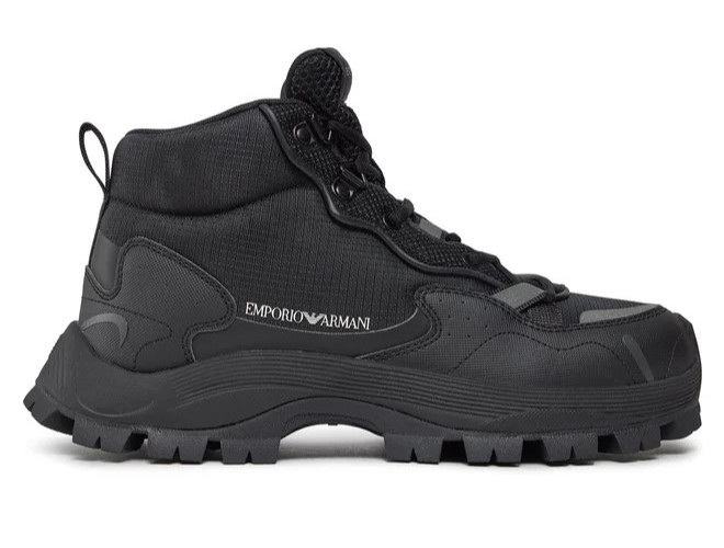 EMPORIO ARMANI $495 Men’s Boots Shoes Sizes 7 8 9 AUTHENTIC NEW Black X4Z127