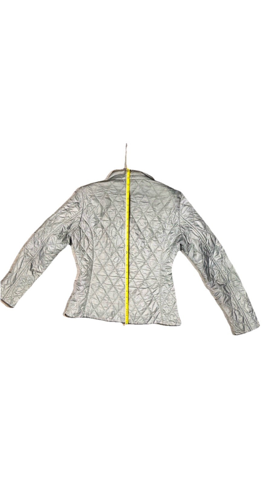 Women’s Waterville Italy Quilted Light Gray Jacket Size 42