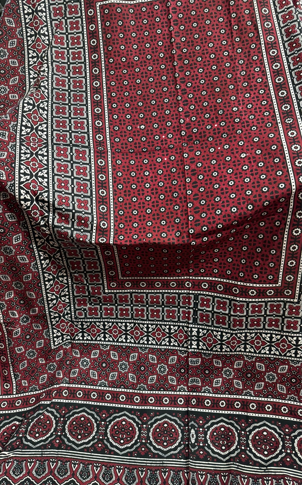 Sindhi Ajrak Traditional Pakistan & Rajasthan India US Seller Multicolor 42″X78″