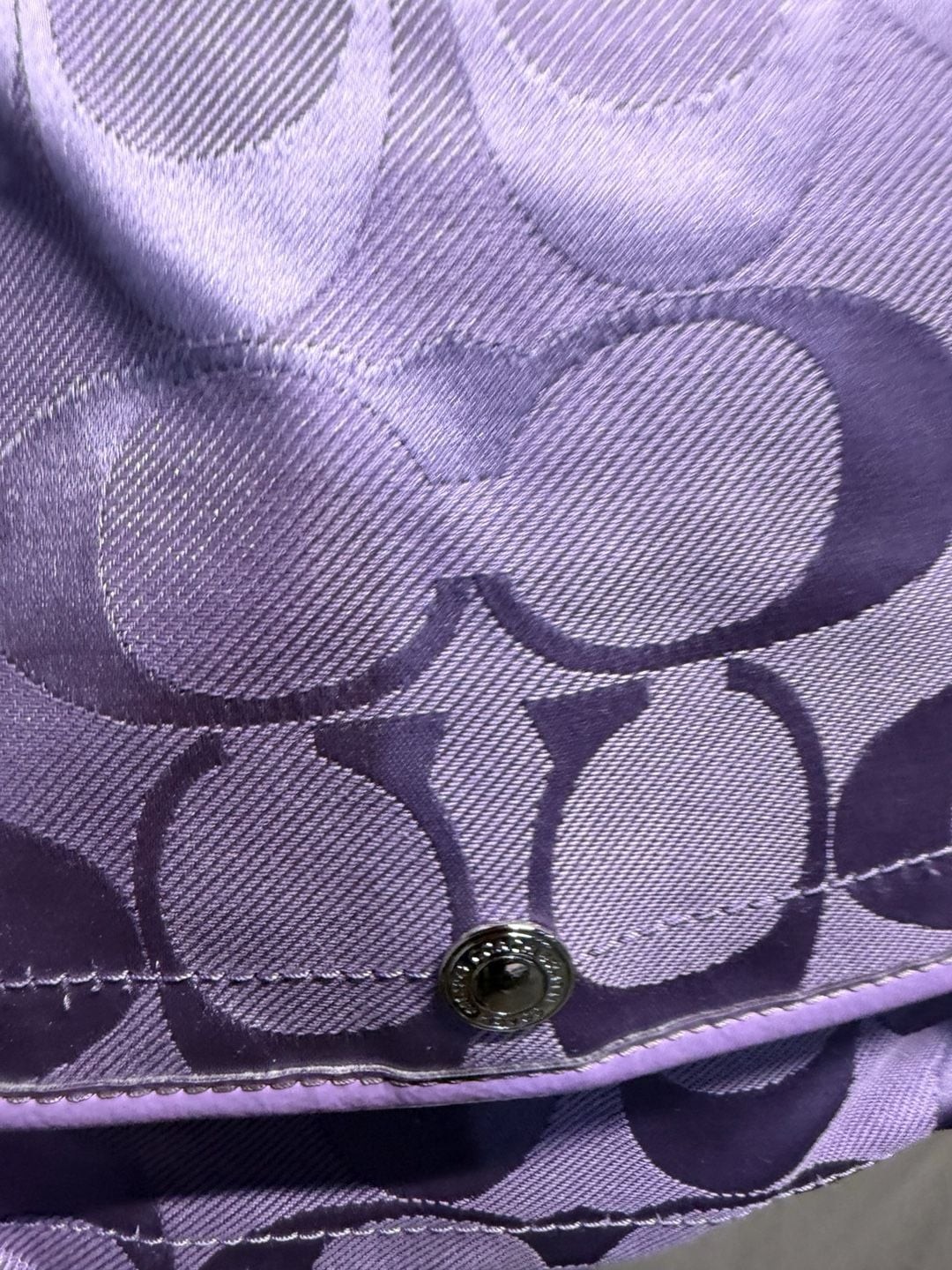 Coach Kyra Signature Lilac Messenger Crossbody Bag F16553