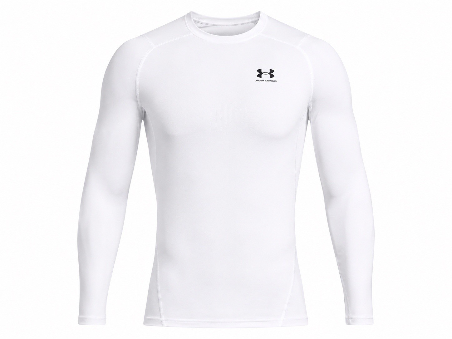 Under Armour Men HeatGear Compression Long Sleeve Shirt White Size Large