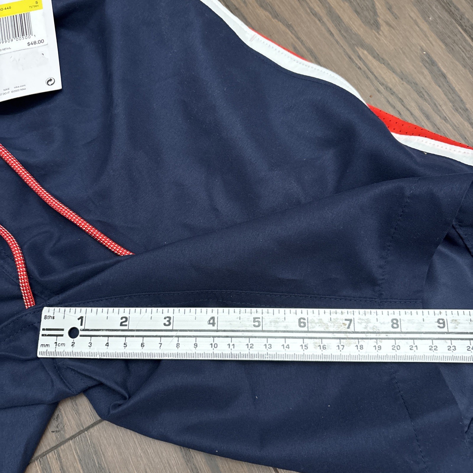 Nike Mens Core Contend 8” Volley Swim Trunks NESSC602 Red Navy Summer Small $48