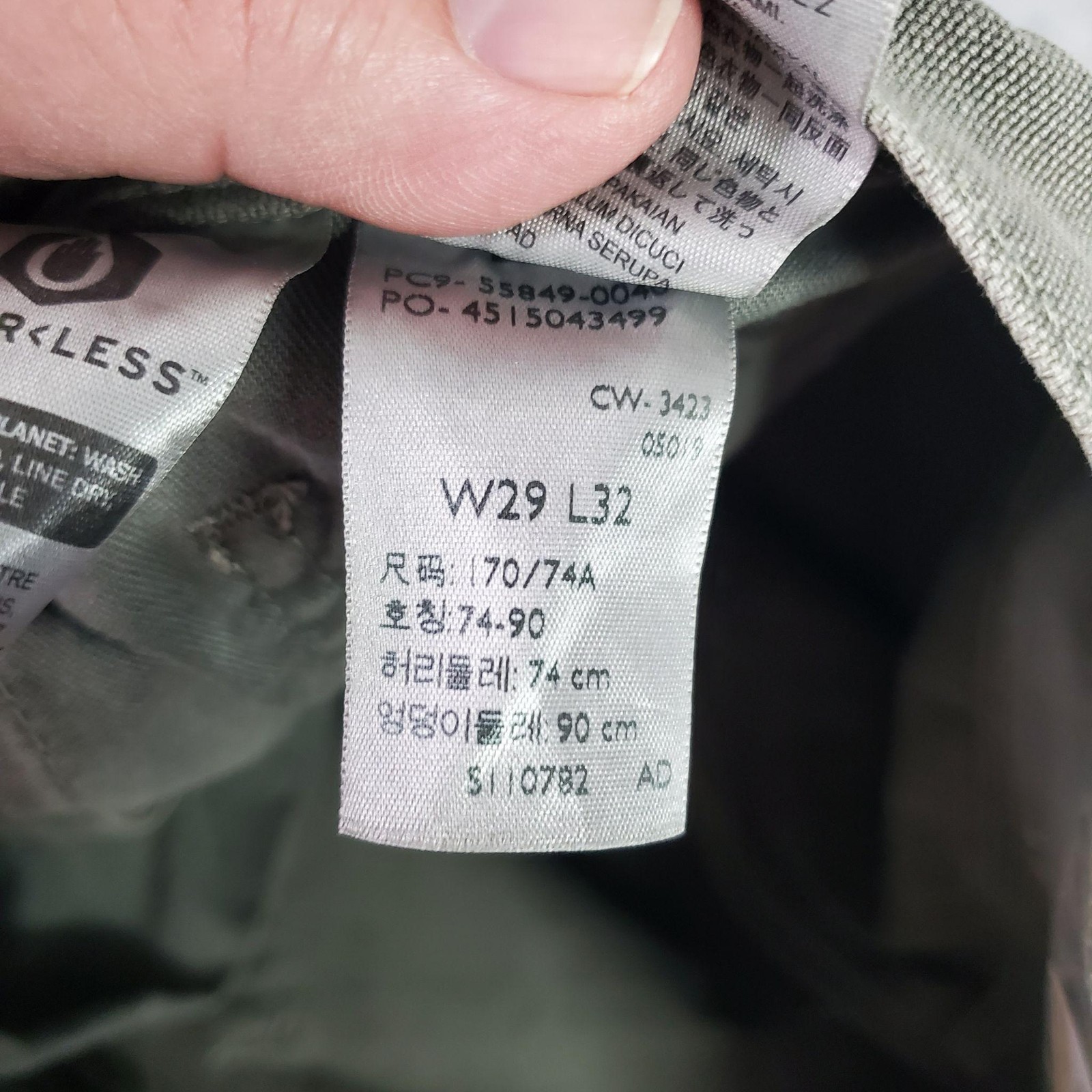 Levis 568 Stay Loose Carpenter Jeans FITS 29X30 tag sz 29×32 Gray Relaxed Canvas