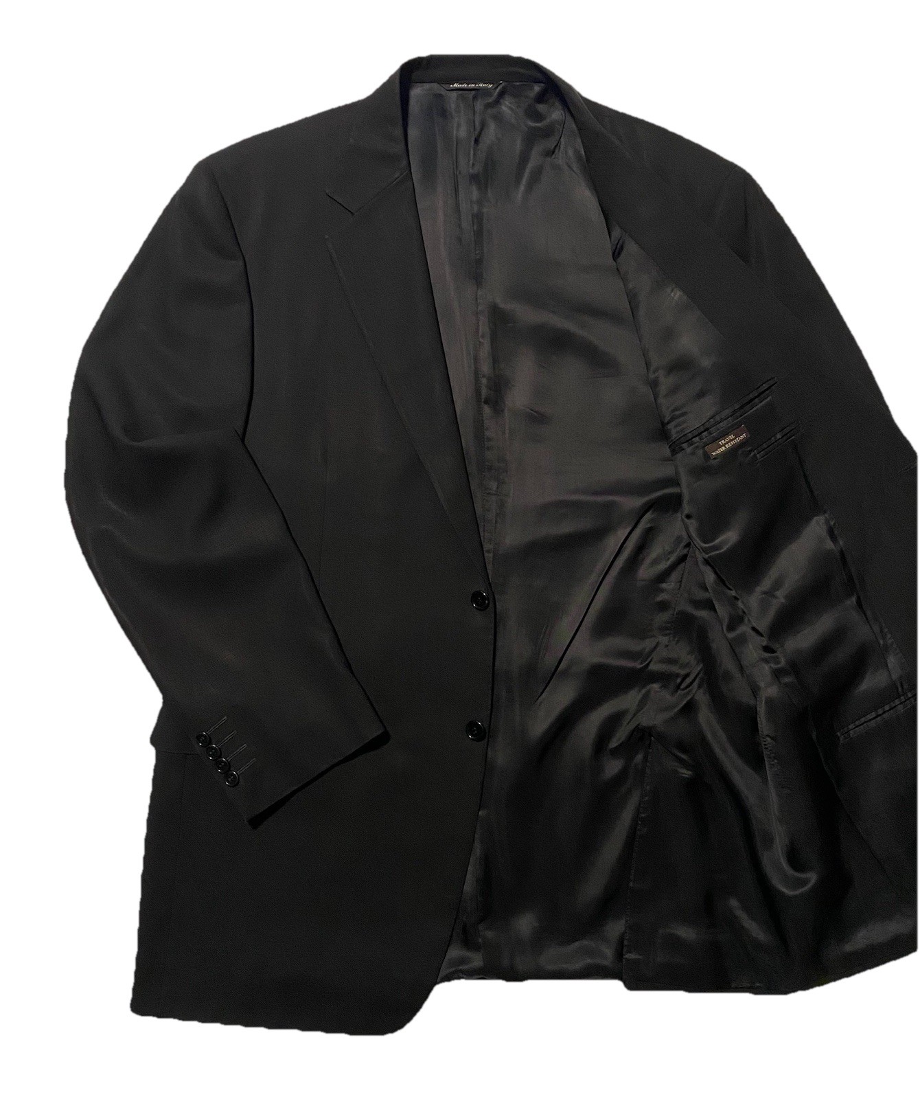 Canali Travel Water Resistant Black Men Blazer Jacket PureWool 46L Made In Italy