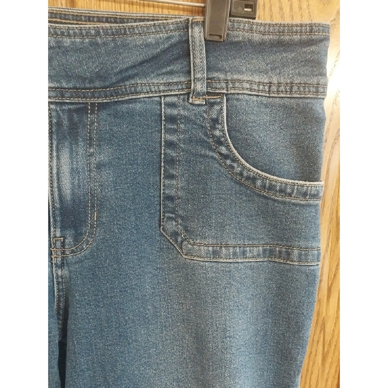 Bootcut NWT Extended Tab Denim Jeans Size 16 Dk Wash 2-Button Zip Fly Y2K Retro