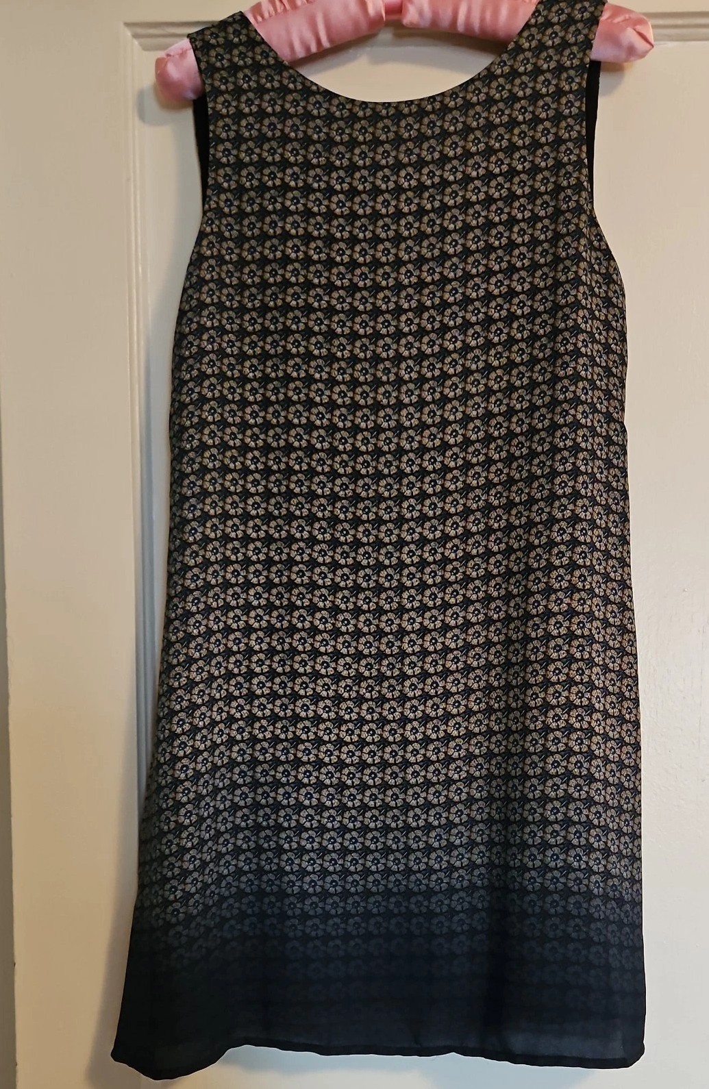 Shift Dress by Olivaceous in Blue Floral with Ombre Hem in Size Small