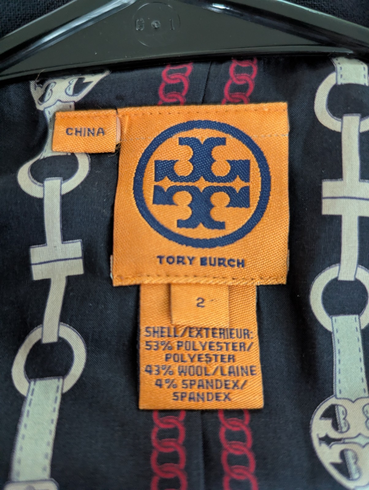 Tory Burch Navy Lined Stretch Button-Front Short Jacket Women’s Size 2