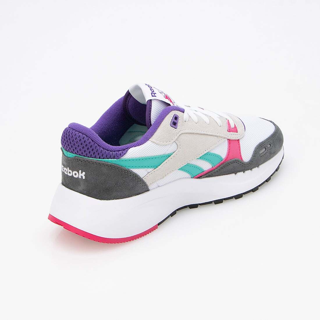 Reebok Classic Leather 2400 Chalk Grey 5 Bold Pink 100201036 Sneaker Men Us7.5