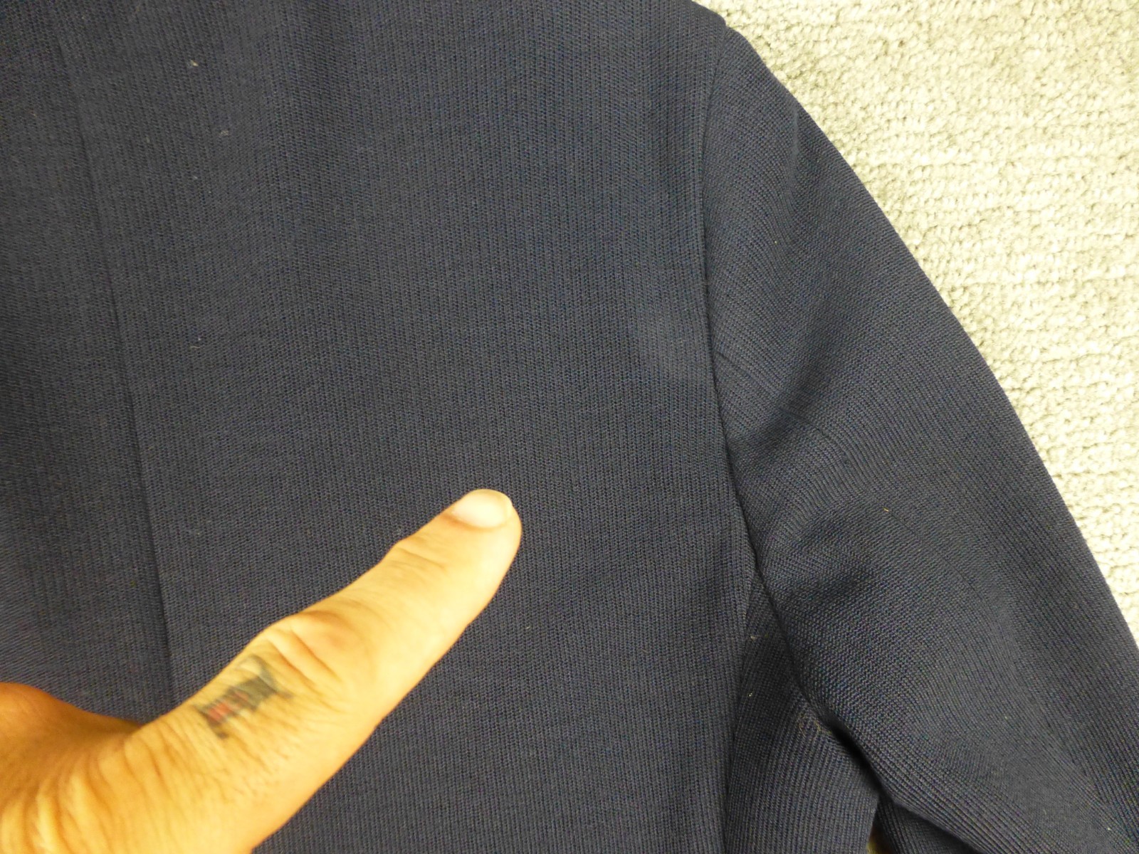 Brooks Brothers 1818 Regent Sport Coat Blazer 46R EU58 Dondi Jersey Navy Wool