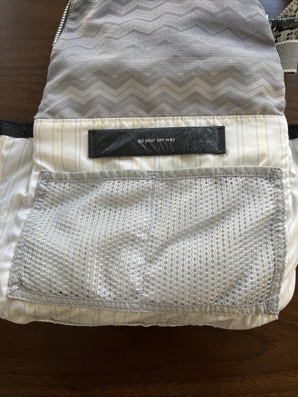 Lululemon Party Om Crossbody Messenger Gorpcore Festival Purse Gray Zig Zag
