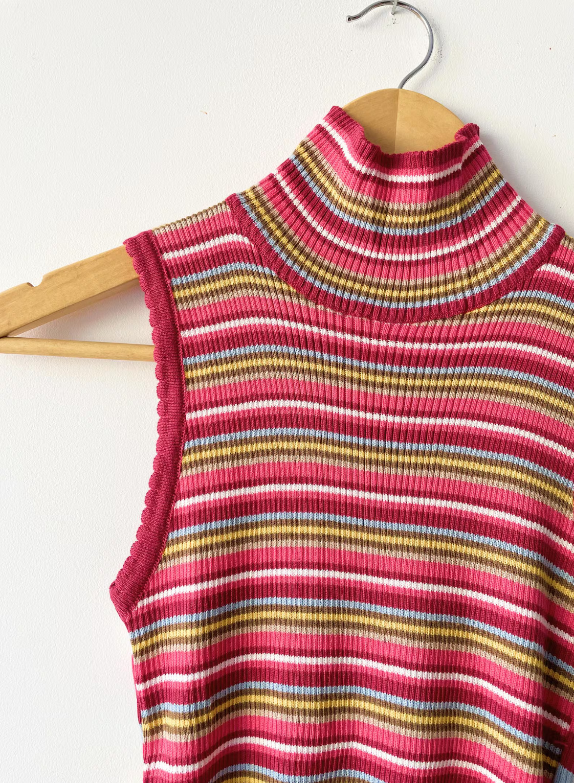 Vintage Morgan de Toi Knit Mock Neck Bodycon Mini Dress — M size