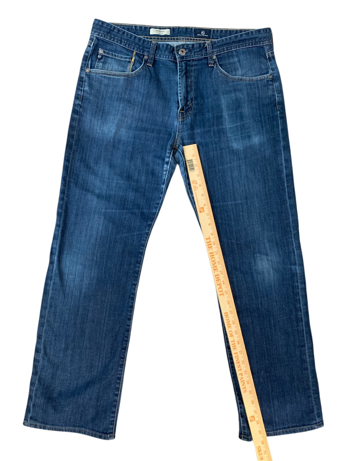 AG Adriano Goldschmied The Protégé Jeans Mens 36×32 Whiskering Med Wash Made USA