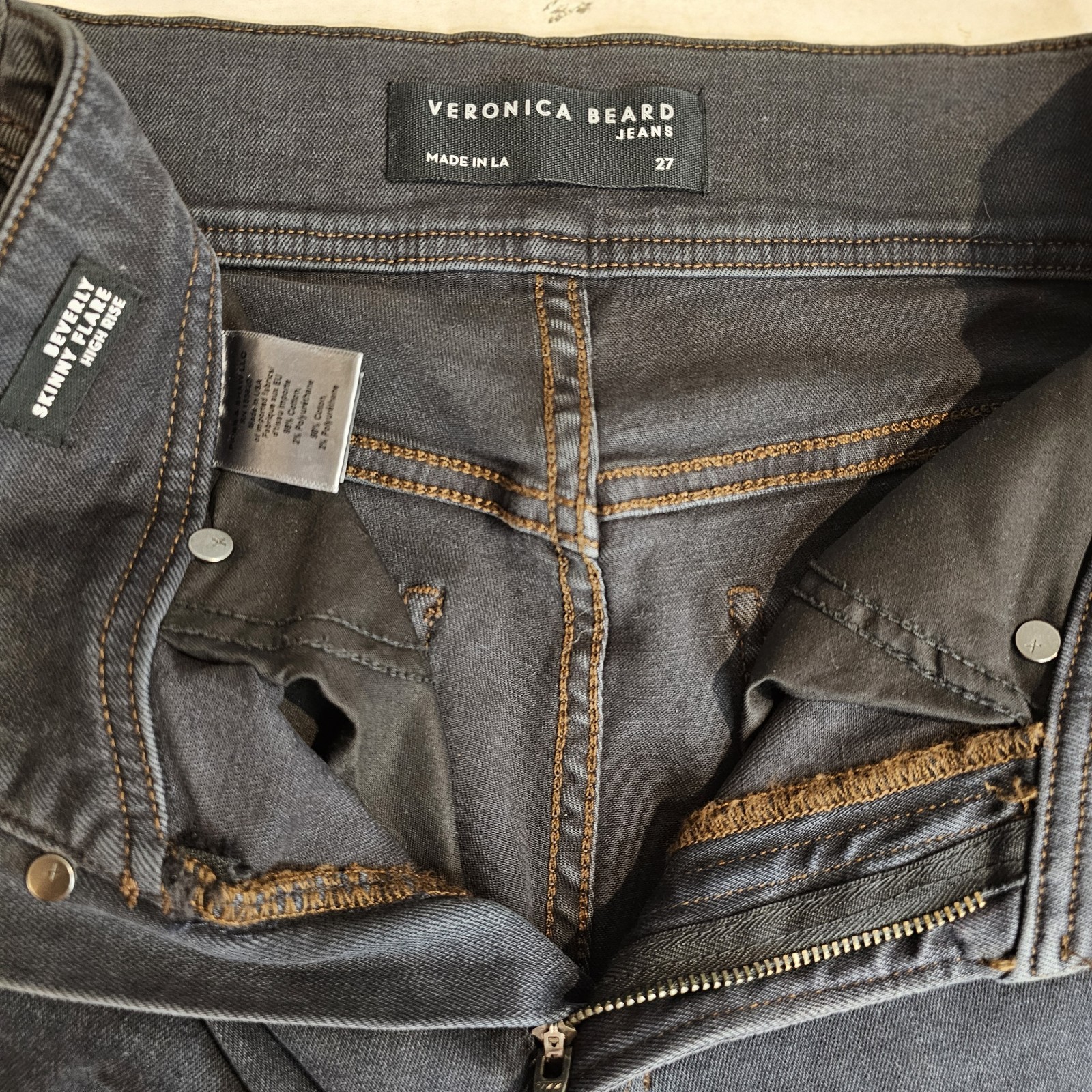 Veronica Beard High-Waist Flared Jeans Beverly Skinny Dramatic Flare Premium