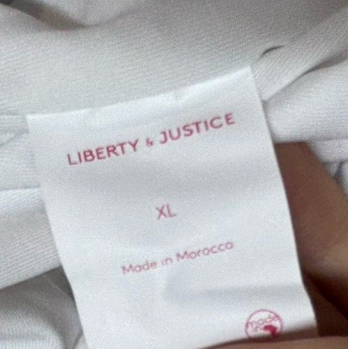 Liberty & Justice White 1 Piece Swimsuit w/ Ruffles. Size: XL.