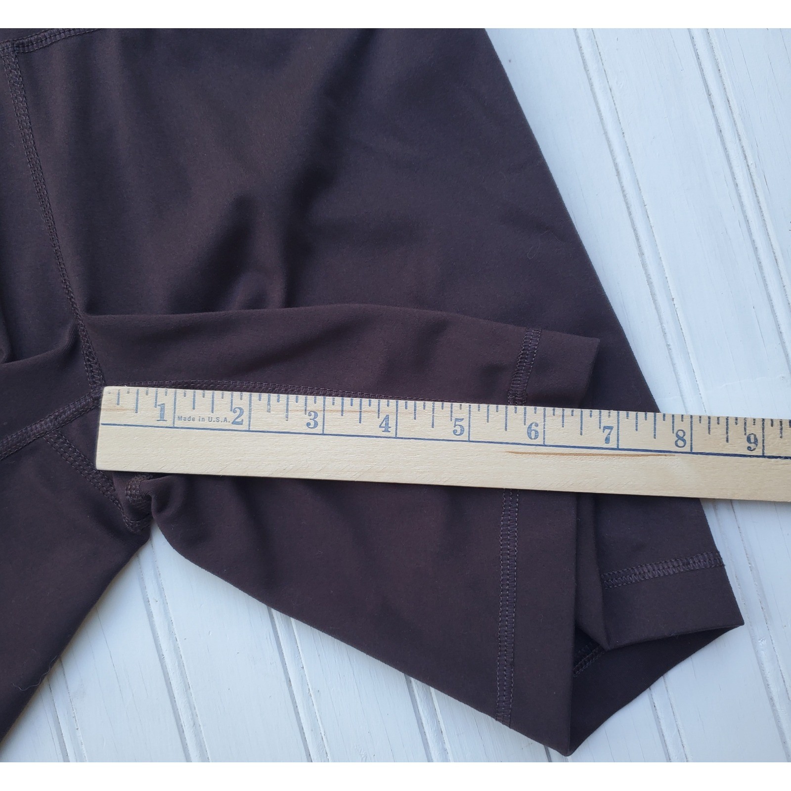 Yogalicious Lux Everyday 7″ Biker Shorts Dark Brown High Rise Athletic Small