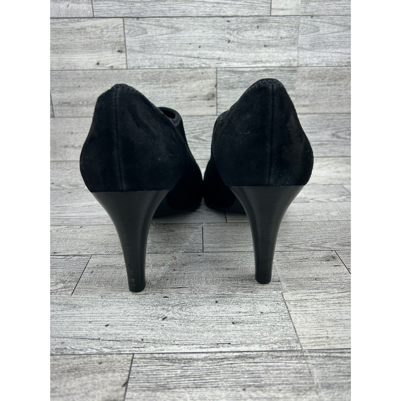 ECCO Shape 75 Black Suede Pointed Toe Ankle Boots Women Sz EU 40 US 9-9.5