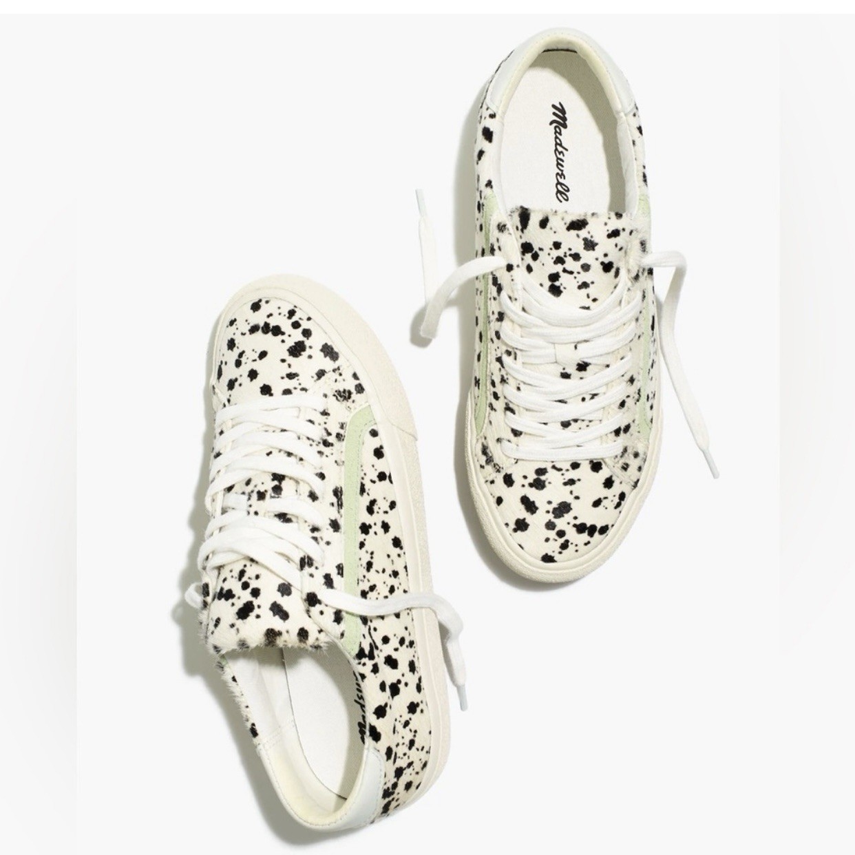Madewell Sidewalk Low-Top Sneakers in Spatter-Painted Calf Hair Woman’s Sz 7M