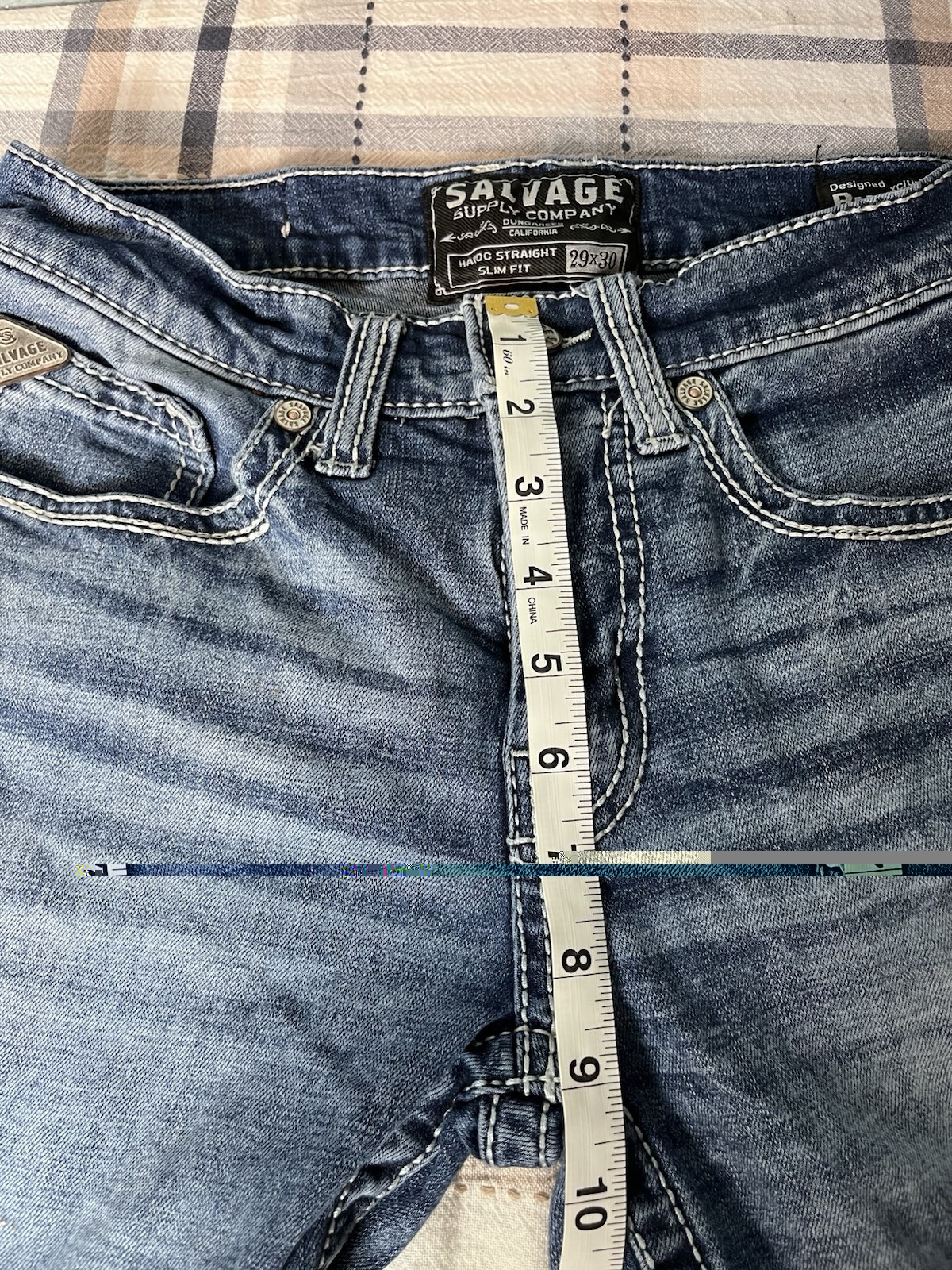 Salvage Supply Buckle Jeans Mens 29×30 Havoc Straight Slim Fit Stretch Denim