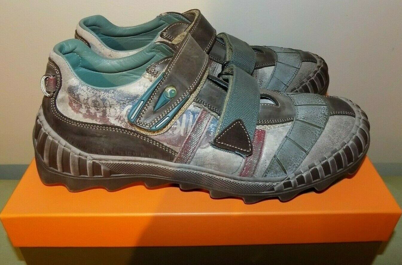 NEW NIB RONDINELLA LEATHER BOYS SHOES SNEAKERS 39 6 6.5 YOUTH MADE IN ITALY