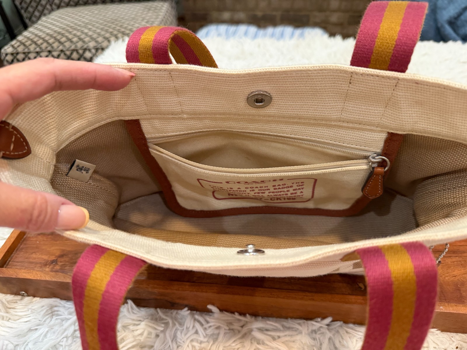 Coach Small Canvas Tote (Style CK168)